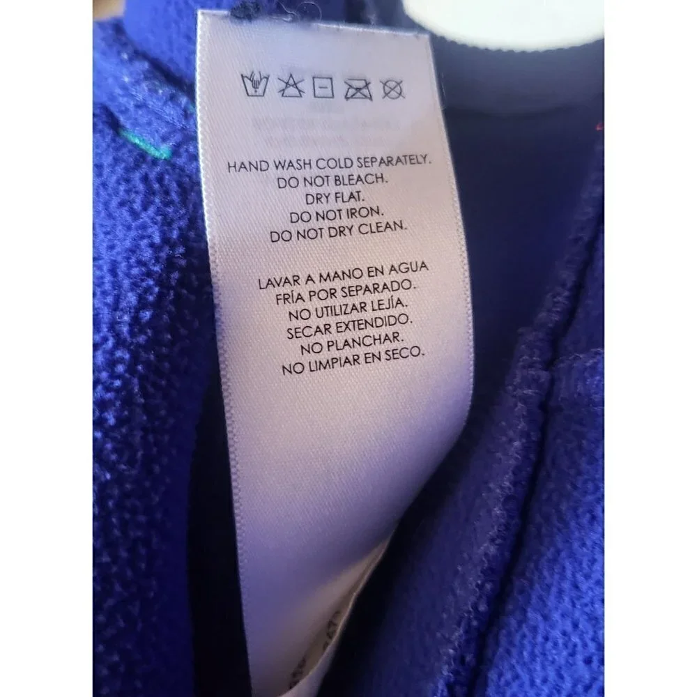 Spyder Encore Full Zip Jacket Fleece Lined Mock Neck Indigo Blue Size Kids 10-12